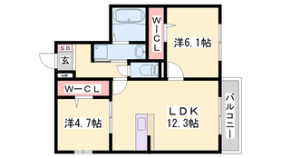 西新町駅 徒歩14分 3階の物件間取画像